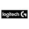 Logitech G Markenlogo in weißer Schrift auf schwarzem Hintergrund.