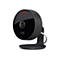 Eine schwarze Logitech-Webcam mit einem runden Kopf und StandfuÃŸ. Ein rotes Licht ist am oberen Rand zu sehen, das Logo ist unten.