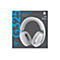 Weißes Logitech G325 Gaming-Headset vor einer dunkelgrauen Verpackung mit blauem Branding.