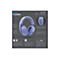 Fliederfarbenes Logitech G325 Gaming-Headset mit Übersicht der technischen Funktionen und Produktmerkmale.