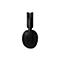 Schwarzer Kopfhörer, Ansicht von oben. Der Kopfhörer ist auf weißem Hintergrund zentriert.