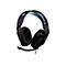 Schwarzes Gaming-Headset mit blau-lila Akzenten, Mikrofon und der Aufschrift G335.