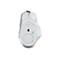 Souris de jeu blanche G502 X, vue de dessus. Avec logo 'G' et divers boutons.