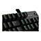 Detailaufnahme einer schwarzen Gaming-Tastatur mit grüner Beschriftung. Sichtbar sind Tasten wie F10, F11, F12, sowie Funktionstasten.