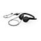 Schwarzes Headset mit Mikrofon, Kabel und Steuerelementen, auf weißem Hintergrund.