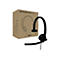 Schwarzes Logitech USB Headset Mono H570e, links im Bild die Verpackung mit Produktabbildung.