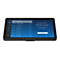 Schwarzes Tablet mit Touchscreen, das einen Meeting-Zeitplan und -Informationen anzeigt. Text: „Jeff Boggess' Meeting, 10:00 AM - 11:00 AM“.