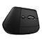 Logitech Lift Vertical Ergonomic Mouse - vertikale Maus - Bluetooth, 2.4 GHz - Graphite