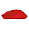 Rote Maus von der Seite. Das Design hat dreieckige Muster.