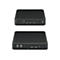 Zwei schwarzgraue Computergeräte, oben und unten betrachtet. Beide zeigen Anschlüsse, darunter HDMI-Ports und USB-Anschlüsse.