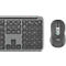 Logitech Signature Combo MK950 voor zakelijk toetsenbord en muis, draadloos, QWERTZ, polssteun, muis voor rechtshandigen, 2 verbindingsmodi, grafiet