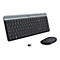 Logitech Slim Wireless Combo MK470 - Tastatur-und-Maus-Set - US International - Graphite