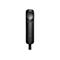 Schwarzer Logitech-Präsentations-Pointer mit Bedienfeldern, leuchtender Status-LED und einer Schlaufe mit Logo.