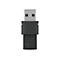 RÃ©cepteur USB gris foncÃ©. Fiche USB argentÃ©e. Le rÃ©cepteur indique logi.