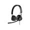 Casque gris foncÃ© avec microphone sur fond blanc.