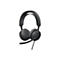 Casque gris foncé avec microphone sur fond blanc.