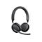 Casque gris foncé composé d'un serre-tête, de deux écouteurs et d'un microphone.