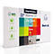 Boîte blanche contenant 750 cartes de modération Magnetoplan, classées en couleurs Sea Dusk, Neon et Grey.