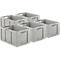 Lot éco 5 pièces Euro Box Série LTB 6320, en polypropylène, capacité 61,7 l chacun, sans couvercle, gris, dim. ext. L 600 x P 400 x H 320 mm 
