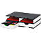 Lot station de tri Styro styrodoc Trio, 4 compartiments, blanc-noir/blanc