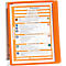 Lot support mural avec support à pochettes de présentation incluses WALL 5 VARIO®, orange