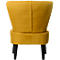 Lounge Sessel BRIGHTON, Stoffbezug, Vintage-Look, Massivholzbeine, safran