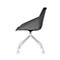 Luge shell stoel, set van 2, B 555 x D 580 x H 840 mm, 360° draaibaar, wielen, gestoffeerd, polypropyleen & gelakt staal, anthr./white