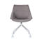 Luge shell stoel, set van 2, B 555 x D 580 x H 840 mm, 360° draaibaar, wielen, gestoffeerd, polypropyleen & gelakt staal, grijs / wit