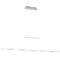Luminaire suspendu à LED NELE, variateur continu à capteur, 6 x 4 W, 2700 lm, 2700-5000 K, L 1300 x l 120 mm, couleur acier