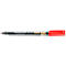 A red Staedtler Lumocolor permanent marker on a white background. Inscription: Staedtler Lumocolor permanent.