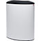 Lune design afvalbak Binc, staal, gesloten kunststof deksel, 50 l, 3 afvalstromen, verrijdbaar, B 360 x D 560 x H 680 mm, wit/zwart