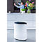 Lune design afvalbak Binc, staal, gesloten kunststof deksel, 50 l, 3 afvalstromen, verrijdbaar, B 360 x D 560 x H 680 mm, wit/zwart