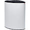 Lune design afvalbak Binc, staal, open kunststof deksel, 50 l, 3 afvalstromen, verrijdbaar, B 360 x D 560 x H 680 mm, wit/zwart
