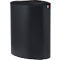 Lune design afvalbak Binc, staal, open kunststof deksel, 50 l, 3 afvalstromen, verrijdbaar, B 360 x D 560 x H 680 mm, zwart