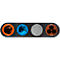 Lune Système de tri des déchets Split, acier galvanisé, 4 flux de déchets, 38 l, anneaux d'écoulement colorés, L 1280 x P 300 x H 710 mm, blanc/anthracite