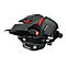 Schwarze Gaming-Maus mit roten LED-Details und Beschriftung "RAT".