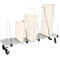 Magasin de dessous de table Packpool, mobile, 6 arceaux coulissants, pour tables d'emballage de largeur 1500 mm