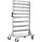 Magasin mobile pour petites pièces Schäfer Shop Select, à équiper des 2 côtés, sans bacs à bec, L 825 x P 550 x H 1450 mm, acier, gris