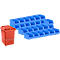Magazijnbak LF 221 SSI Schäfer - polypropeen - L 234 x B 150 x H 122 mm - 2,7 l - blauw - voordeelset: 25 + 1 recycleerbare materialenbak - rood 