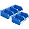 Magazijnbak LF 321 SSI Schäfer - polypropeen - L 350 x B 220 x H 145 mm - 7,5 l - blauw - voordeelset: 5 stuks