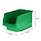 Magazijnbak SSI Schäfer LF 322, polypropeen, L 343 x B 209 x H 200 mm, 10,4 l, groen