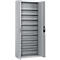 Magazijnkast, 1690 mm hoog, 11 legborden, zonder bakken, met deuren, blank alu