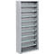 Magazijnkast - B 700 x D 300 x H 1690 mm - 9 legborden - zonder bakken - zonder deuren - blank alu
