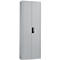 Magazijnkast - B 700 x D 300 x H 1980 mm - 12 legborden - zonder bakken - met deuren - blank alu