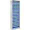 Magazijnkast - B 700 x D 300 x H 1980 mm - 18 legborden - 114 bakken - zonder deuren - blank alu