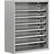 Magazijnkast - B 700 x D 300 x H 830 mm - 6 legborden - zonder bakken - zonder deuren - blank alu