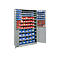 Magazinschrank Schäfer Shop Select, mit Ausstattung, B 1200 x T 500 x H 1935 mm, Stahl, weißaluminium RAL 9006