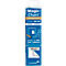 Verpackung der Magic-Chart Flipchart-Notizen, blaue Schrift, zeigt ein Produkt an einer Tür.