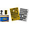 Magneetcijfers en -letters, voor metalen oppervlakken, A4, geel of wit