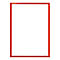 Magneetlijst - PVC - A4 staand - rood - 5 stuks - ons merk Schäfer Shop Pure
